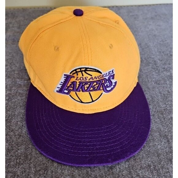 Mitchell & Ness LA Lakers Snapback Cap Hat NBA Hardwood Classics Adjustable OS - Picture 2 of 16